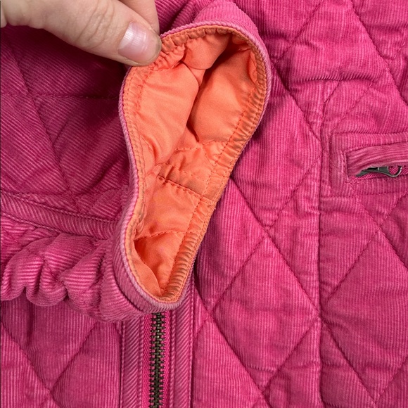 Charter Club Petite Women's Large Quilted Corduroy Jacket Pink Cotton Reversible - Picture 5 of 8